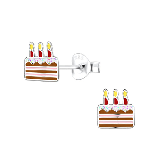 Kinder Ohrringe Kuchen aus 925 Silber