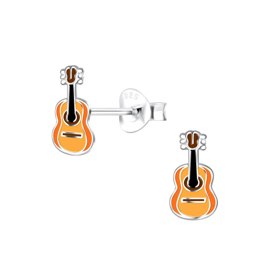 Kinder Ohrringe Gitarren aus 925 Silber