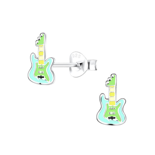 Kinder Ohrringe Gitarren aus 925 Silber