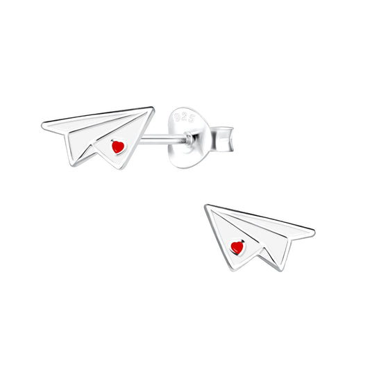 Kinder Ohrringe Papierflieger aus 925 Silber
