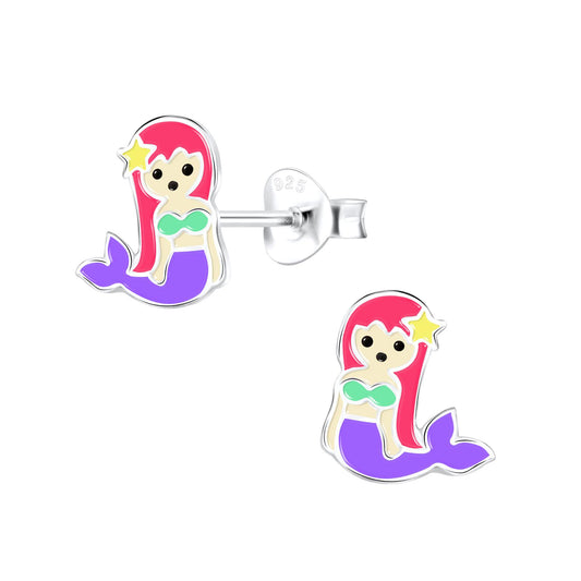Kinder Ohrringe Meerjungfrauen aus 925 Silber