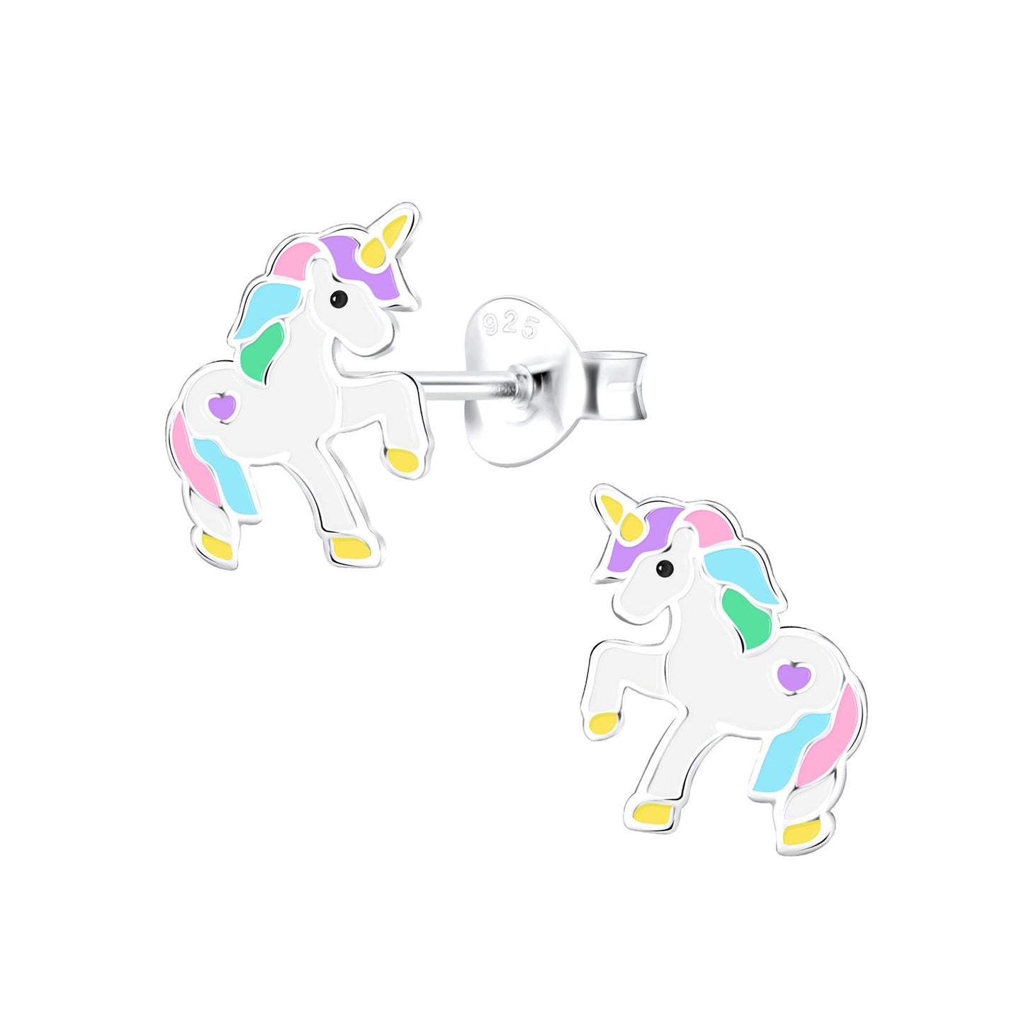 Girls' Unicorn Earrings made of 925 Silver