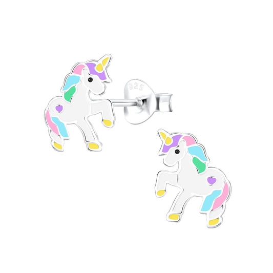 Girls' Unicorn Earrings made of 925 Silver