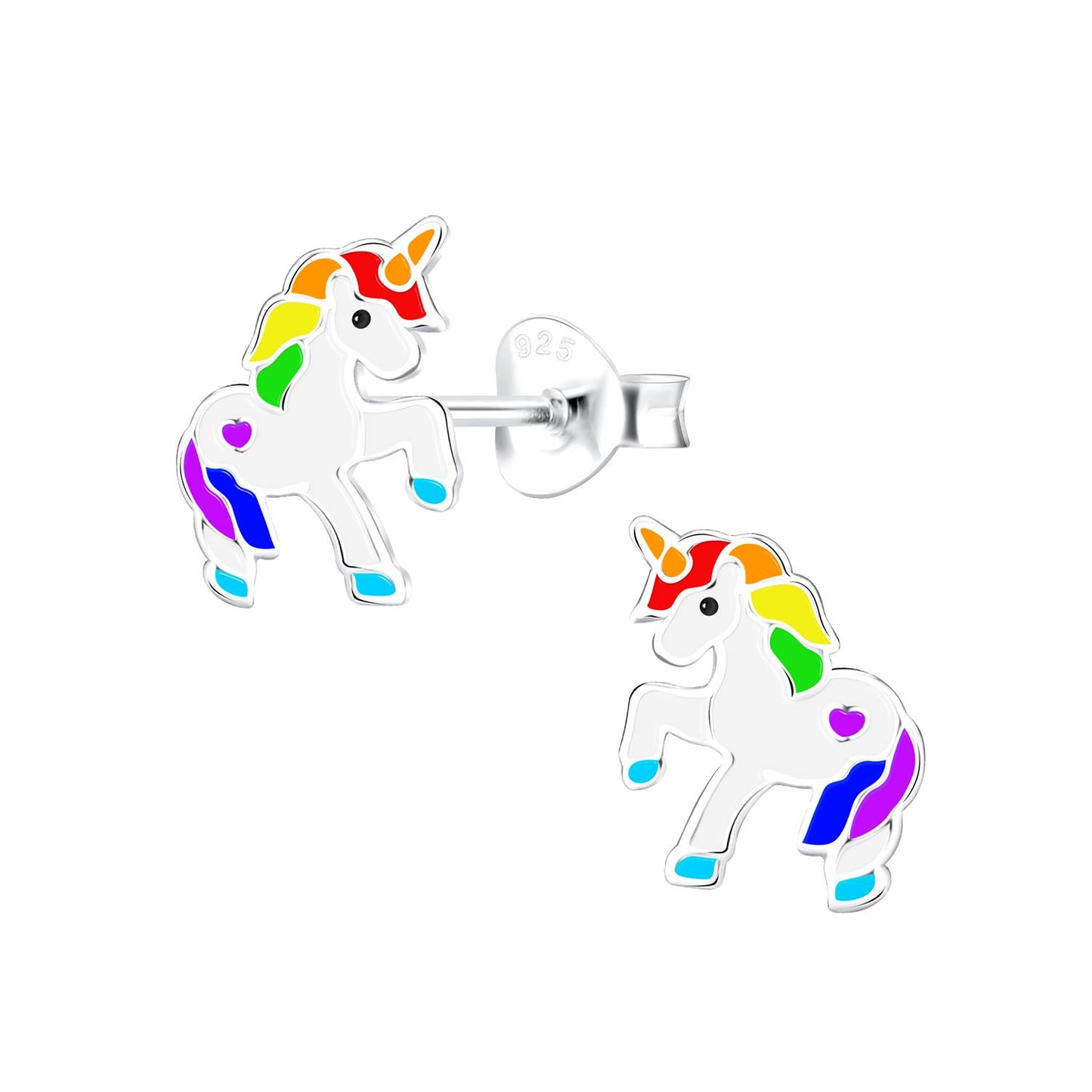 Mädchen Ohrringe Einhorn aus 925 Silber