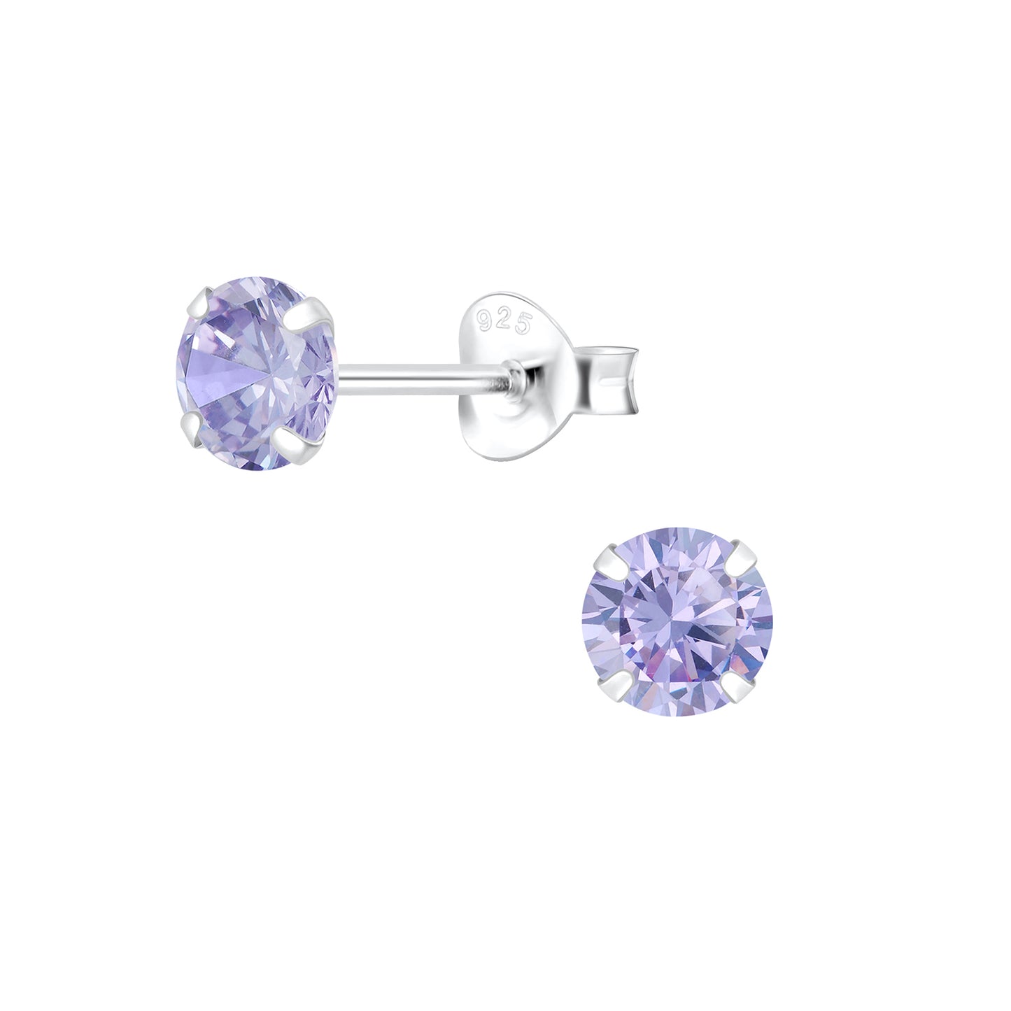 Kinder Ohrringe 5mm Zirkonia aus 925 Silber