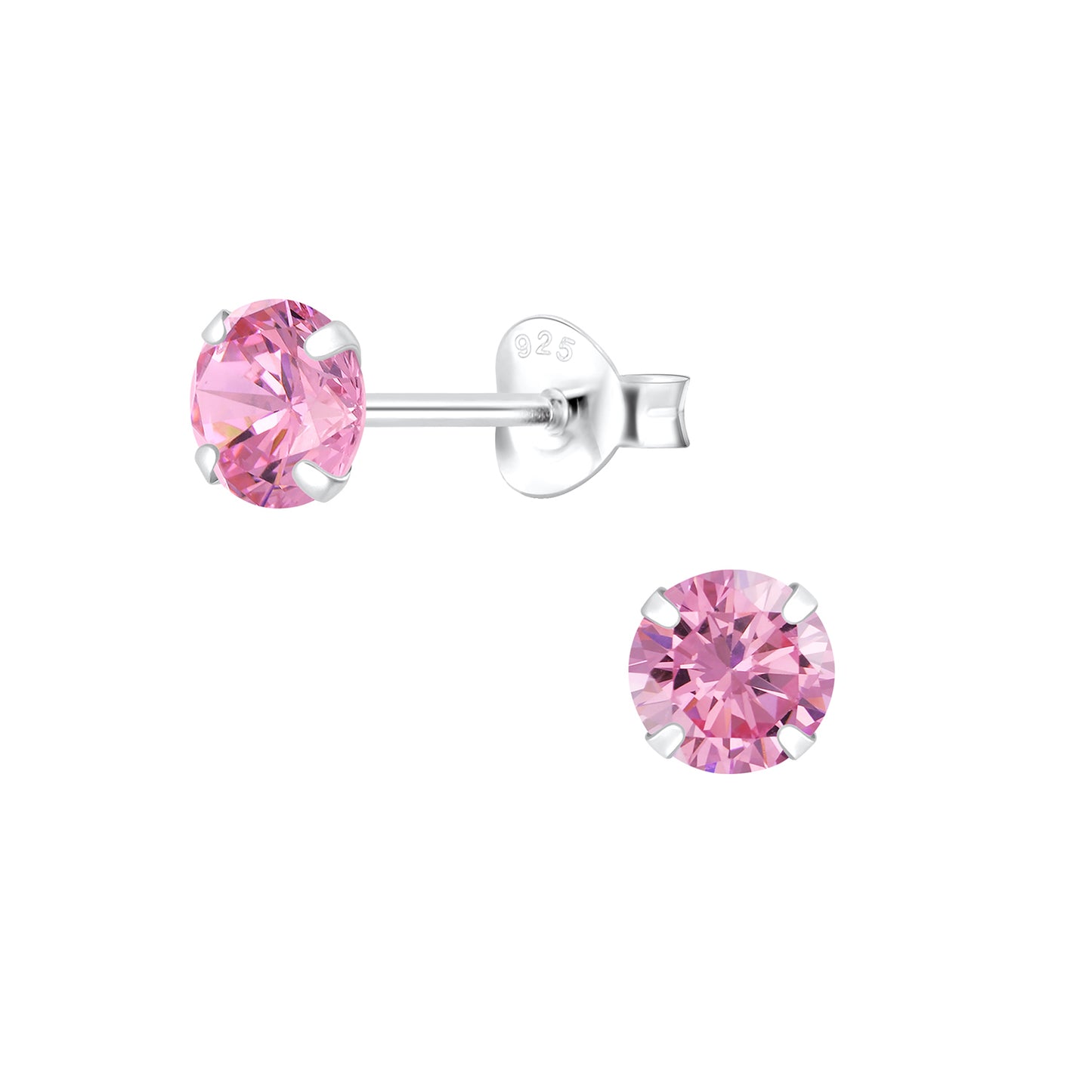Kinder Ohrringe 5mm Zirkonia aus 925 Silber