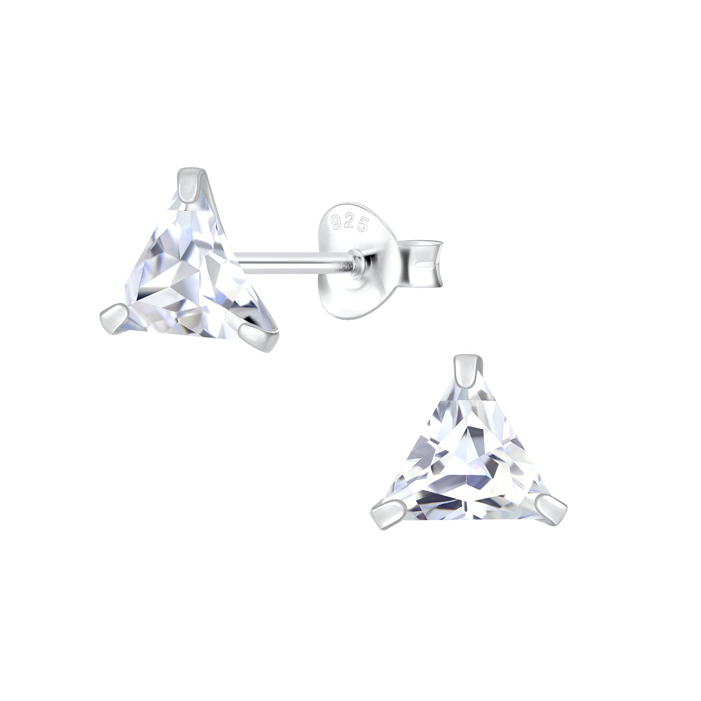 Kinder Ohrringe 6mm Zirkonia aus 925 Silber