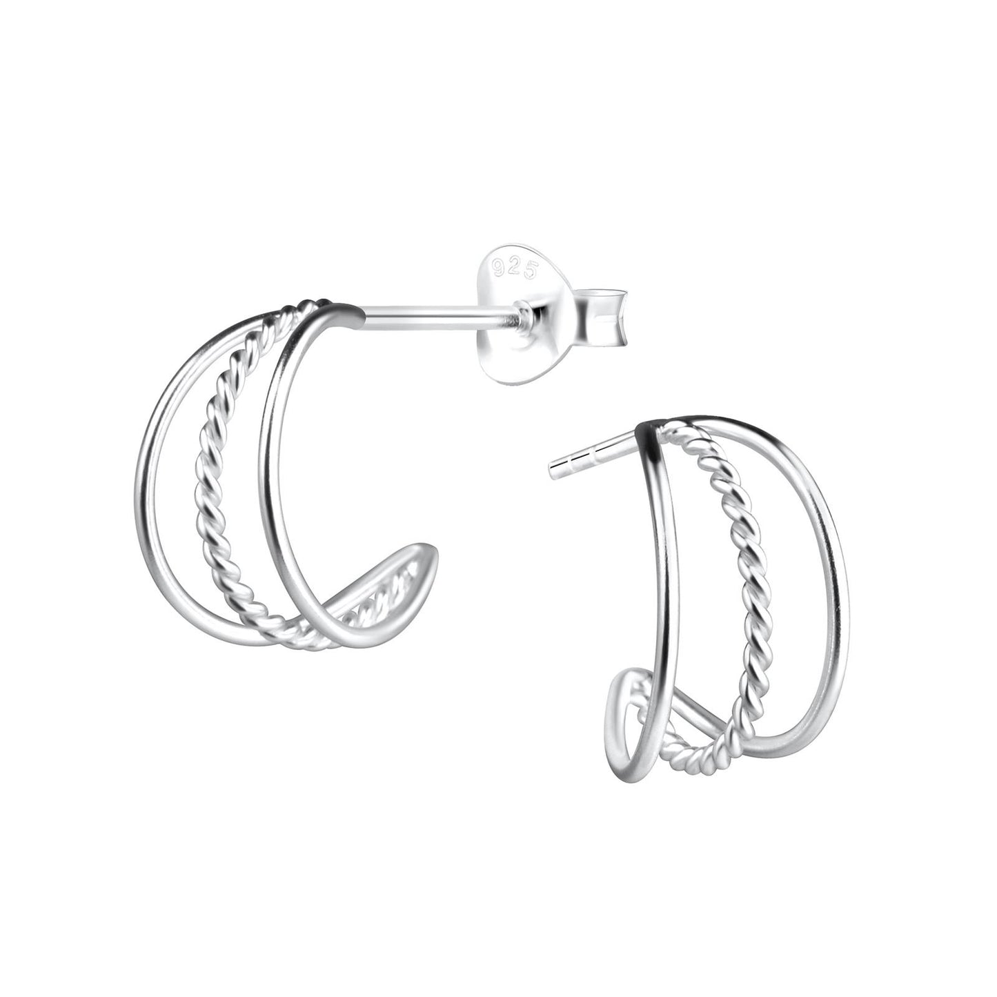 Kinder Creolen Halbcreolen aus 925 Silber