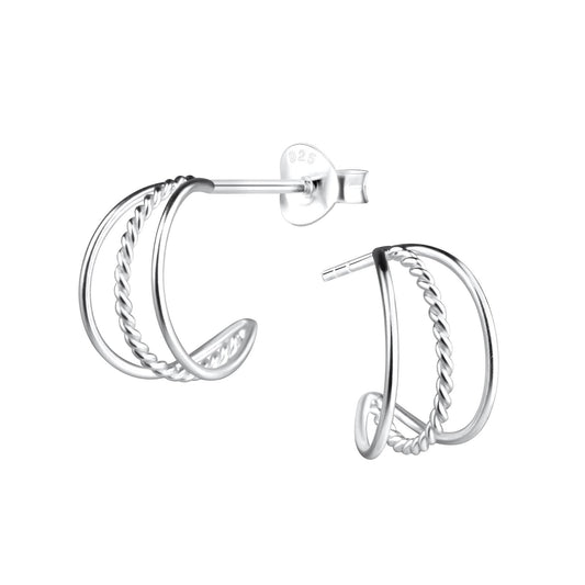 Kinder Creolen Halbcreolen aus 925 Silber