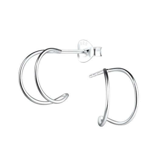 Kinder Creolen Halbcreolen aus 925 Silber