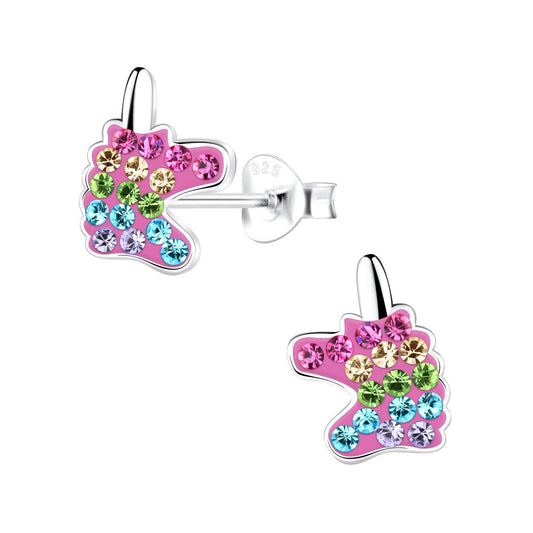 Girls' Unicorn Earrings made of 925 Silver
