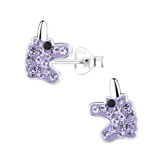Girls' Unicorn Earrings made of 925 Silver