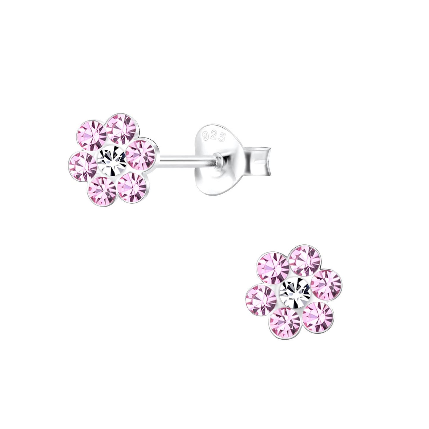 Girls' flower earrings made of 925 silver