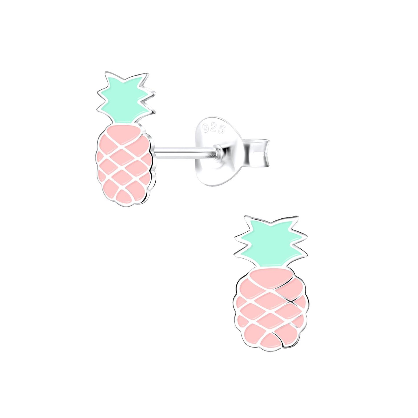 Kinder Ohrringe Ananas aus 925 Silber