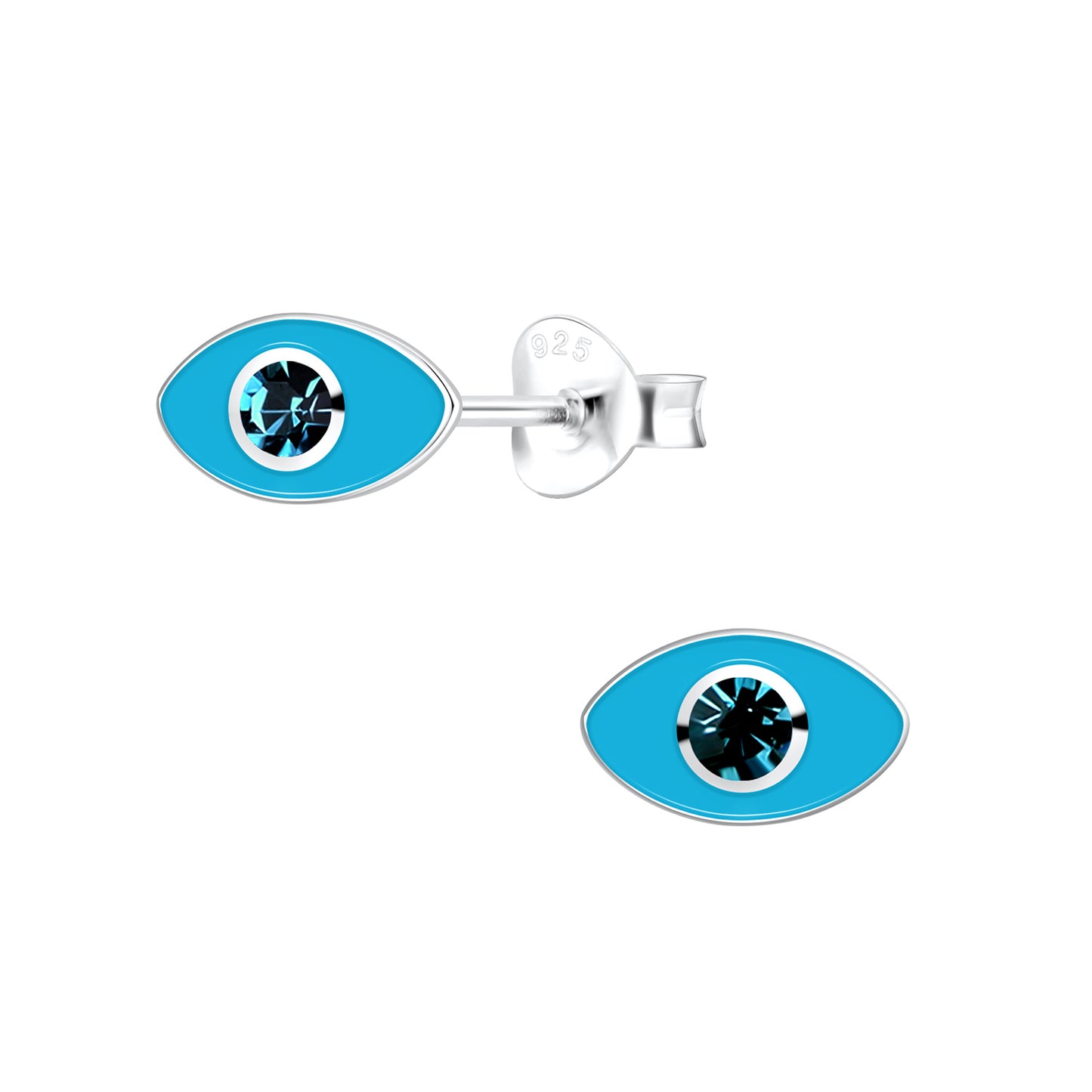 Kinder Ohrringe Evil Eye aus 925 Silber