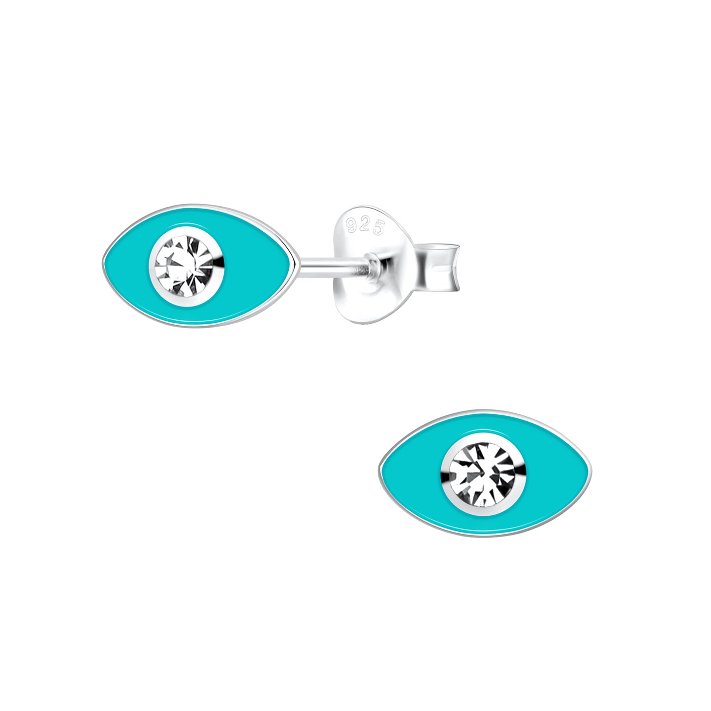 Kinder Ohrringe Evil Eye aus 925 Silber