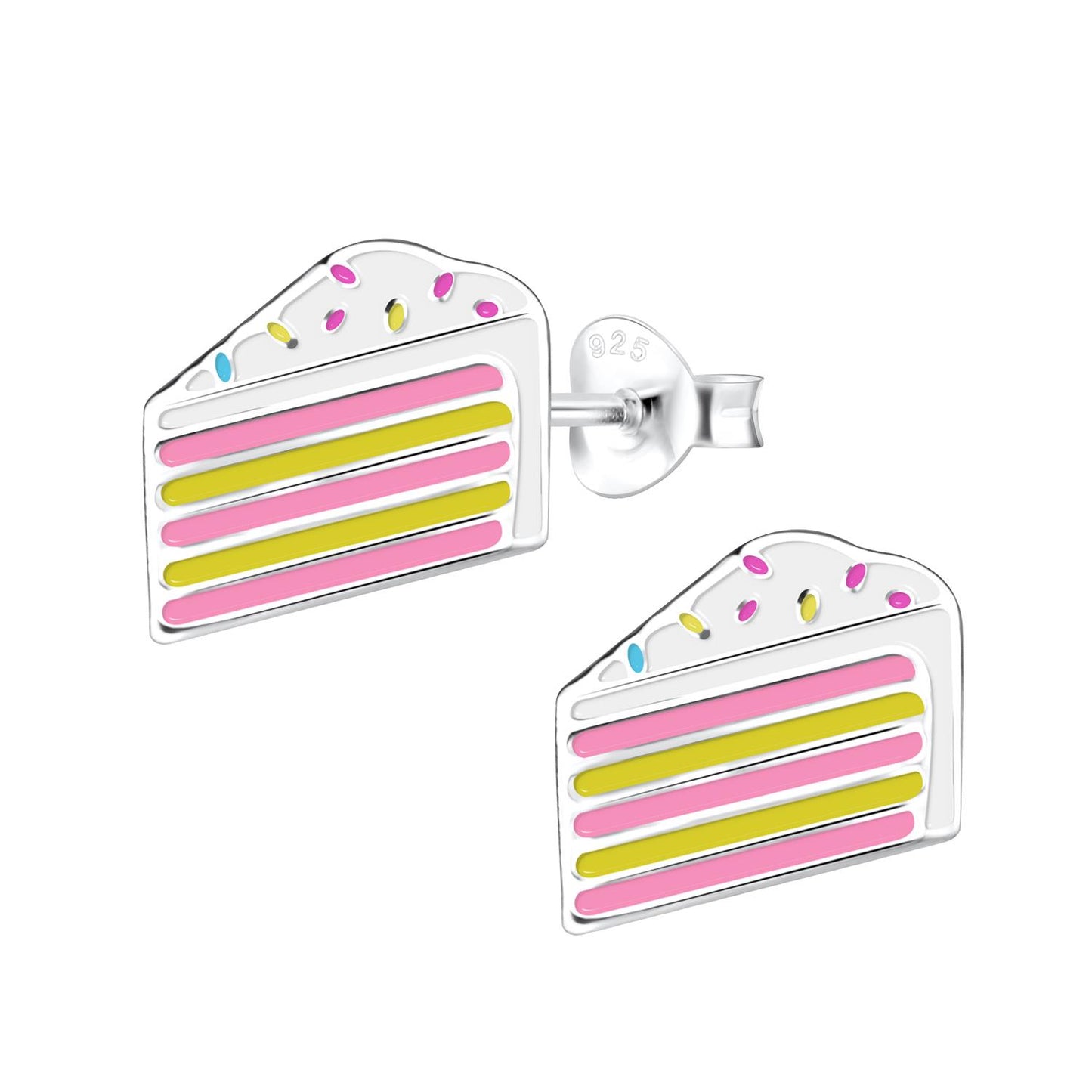 Kinder Ohrringe Kuchen aus 925 Silber