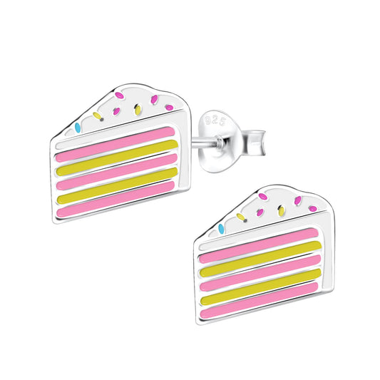 Kinder Ohrringe Kuchen aus 925 Silber