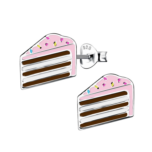 Kinder Ohrringe Kuchen aus 925 Silber