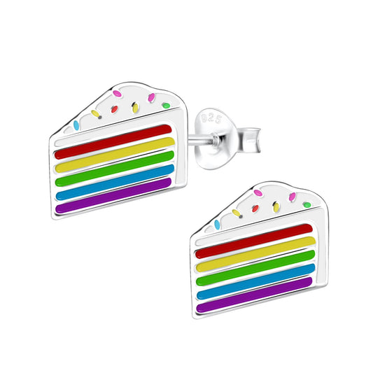 Kinder Ohrringe Kuchen aus 925 Silber