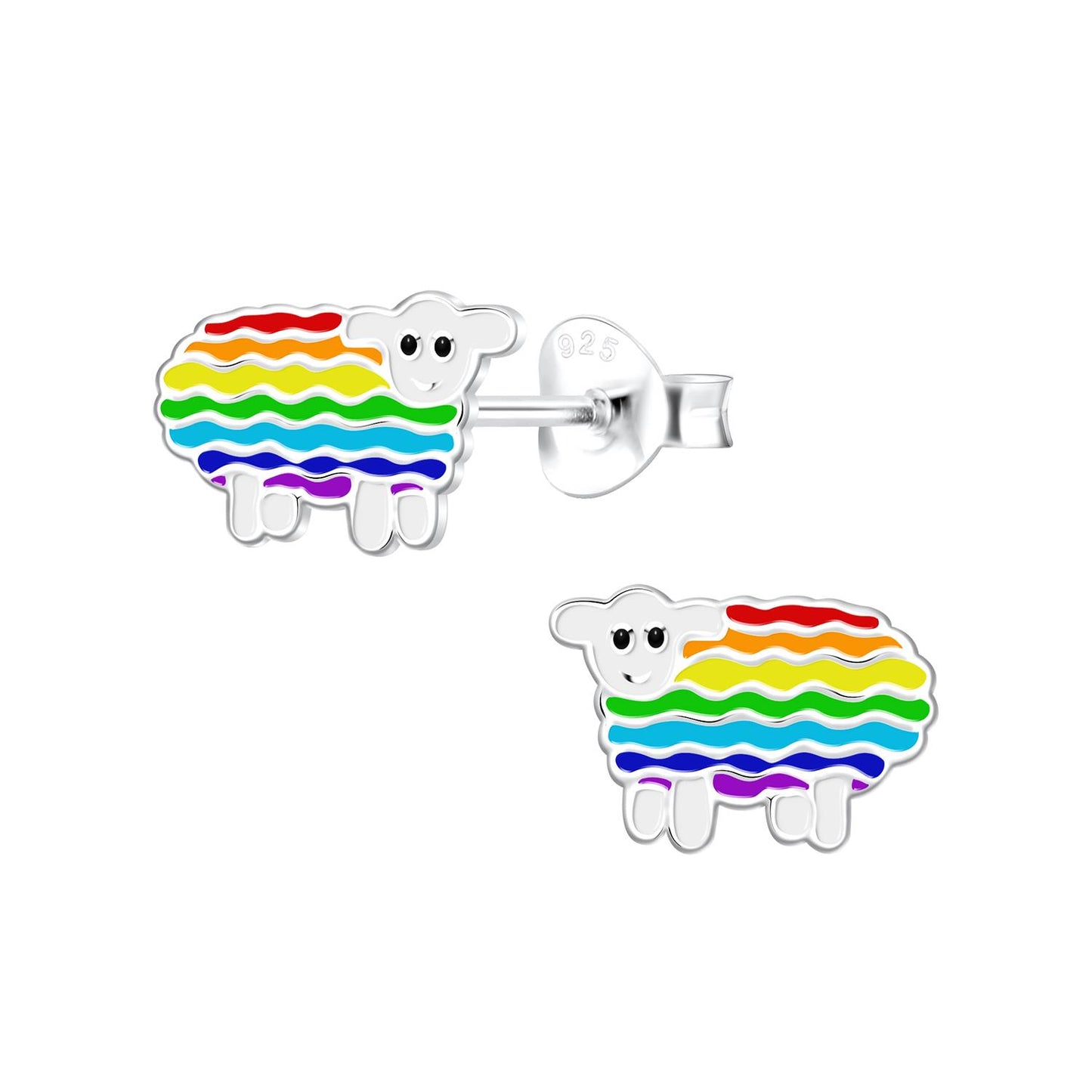 Kinder Ohrringe Schaf aus 925 Silber