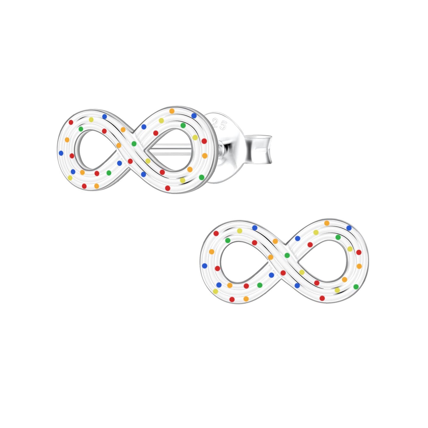 Kinder Ohrringe Infinity aus 925 Silber