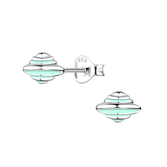 Kinder Ohrringe Ufo aus 925 Silber