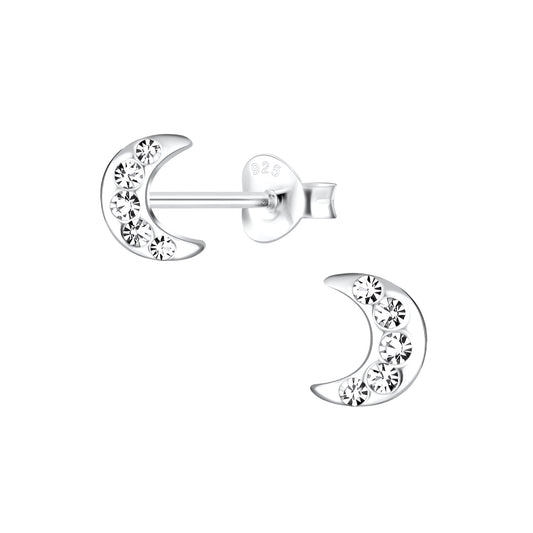 Kinder Ohrringe Mond aus 925 Silber