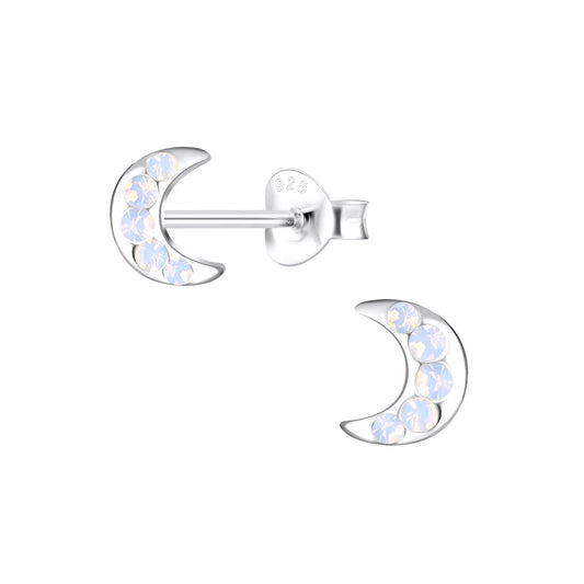 Kinder Ohrringe Mond aus 925 Silber