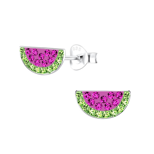 Kinder Ohrringe Wassermelonen aus 925 Silber