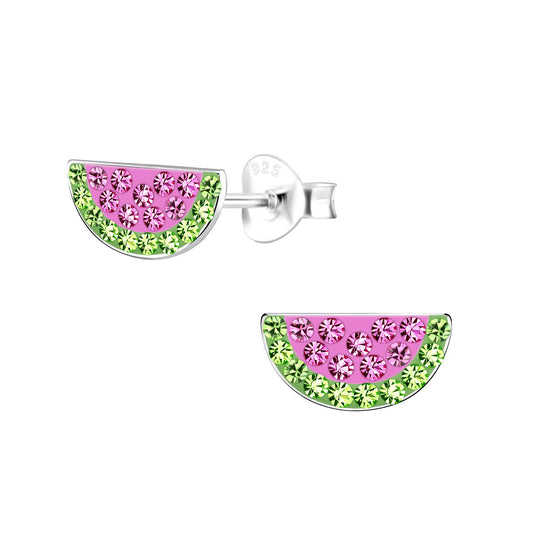Kinder Ohrringe Wassermelonen aus 925 Silber