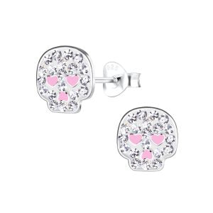 Kinder Ohrringe Totenkopf aus 925 Silber