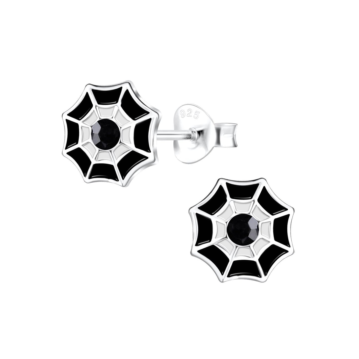 Kinder Ohrringe Spinnennetz aus 925 Silber