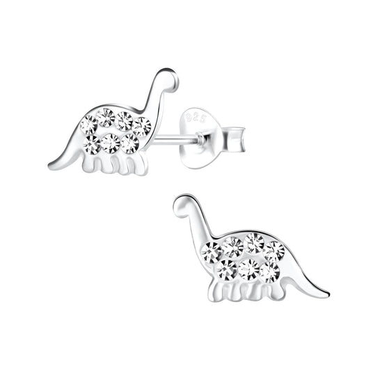 Jungen Ohrringe Brachiosaurus Dinosaurier aus 925 Silber