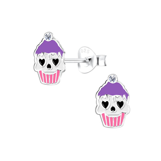 Kinder Ohrringe Cupcake aus 925 Silber
