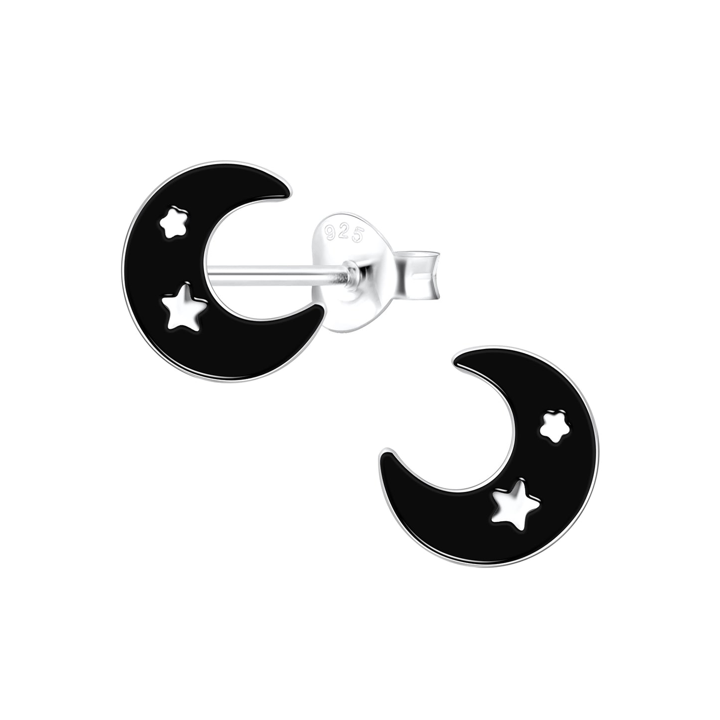 Kinder Ohrringe Mond aus 925 Silber