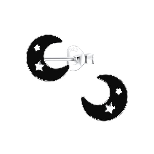 Kinder Ohrringe Mond aus 925 Silber
