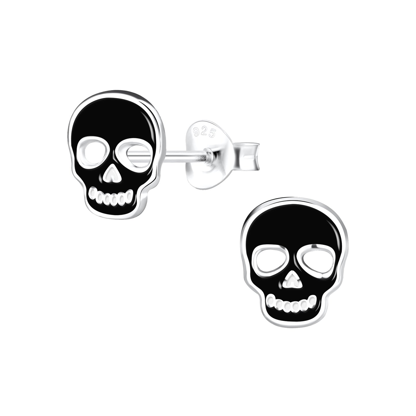 Kinder Ohrringe Totenkopf aus 925 Silber