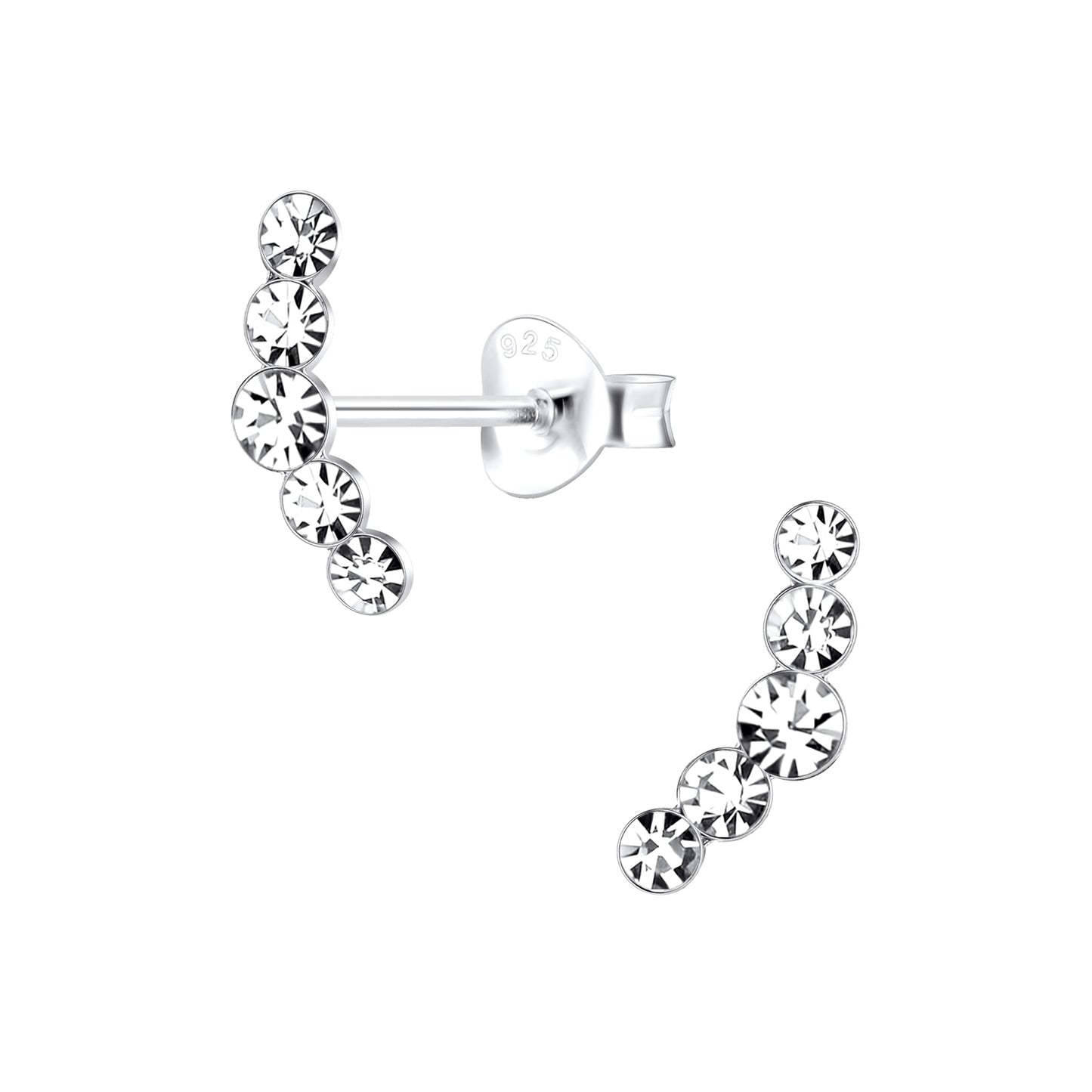 Children's crystal earrings made of 925 silver