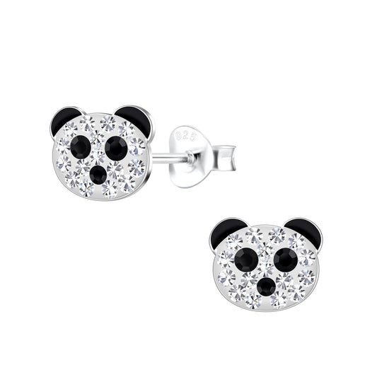 Kinder Ohrringe Panda aus 925 Silber
