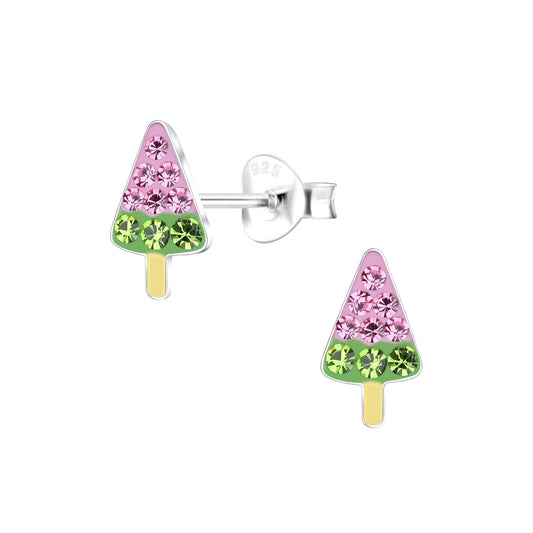 Kinder Ohrringe Eis aus 925 Silber