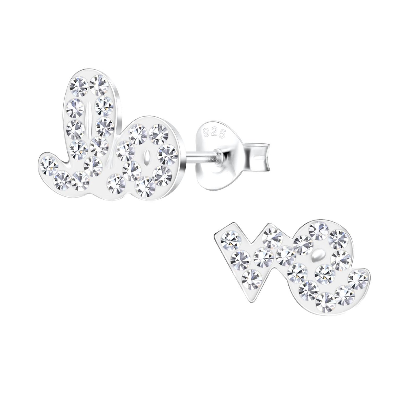 Kinder Ohrringe Love aus 925 Silber