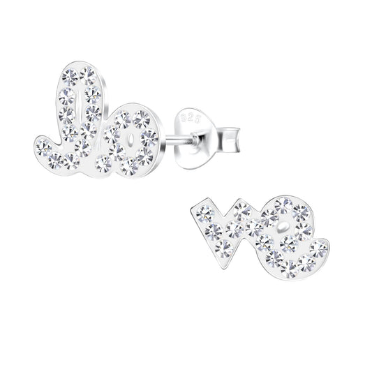 Kinder Ohrringe Love aus 925 Silber