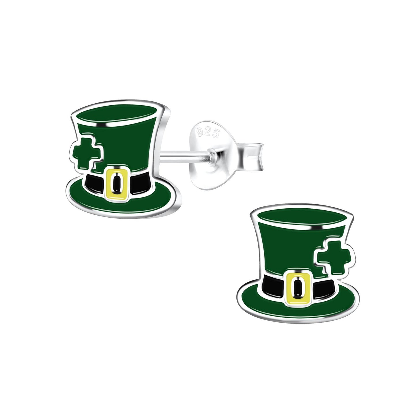 Kinder Ohrringe Hut Saint Patricks Day aus 925 Silber