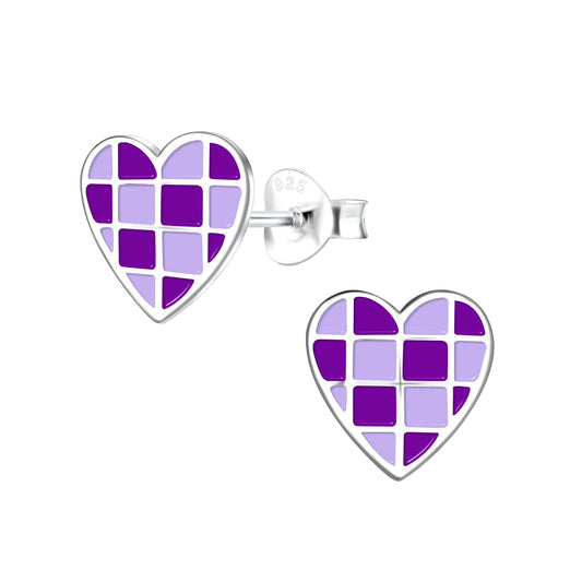 Mädchen Ohrringe Herz aus 925 Silber