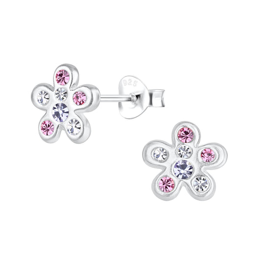 Mädchen Ohrringe Blumen aus 925 Silber
