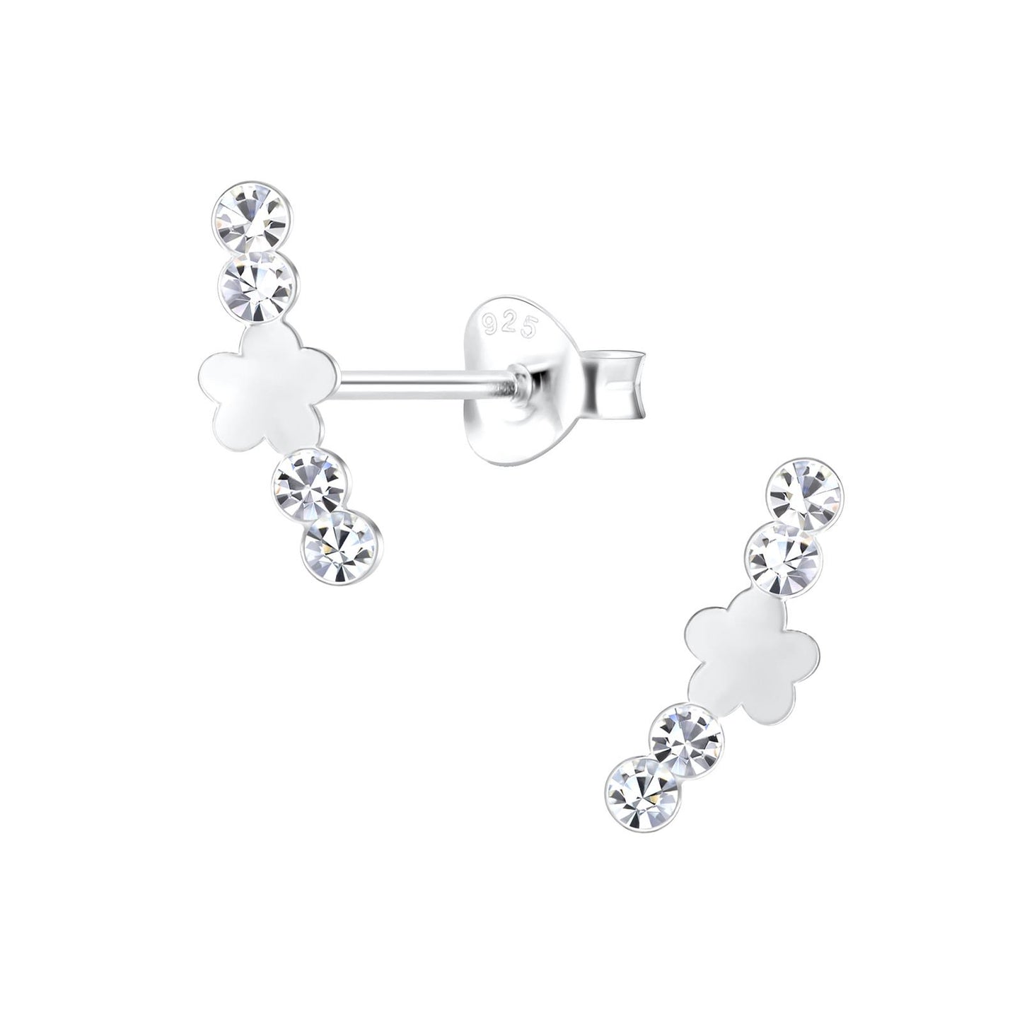 Mädchen Ohrringe Blumen aus 925 Silber