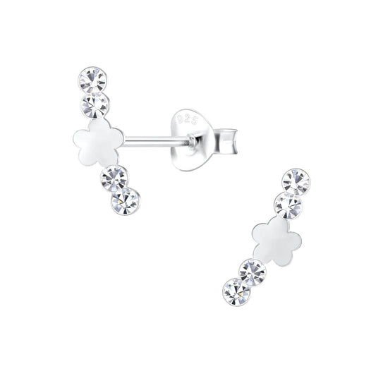 Mädchen Ohrringe Blumen aus 925 Silber