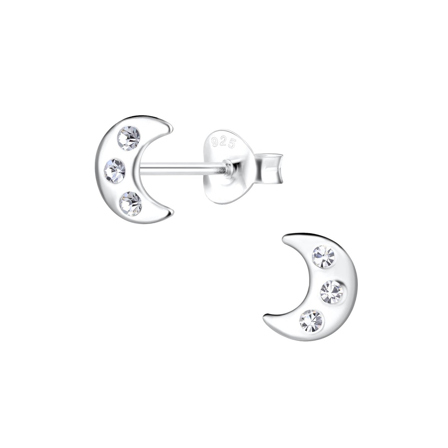 Kinder Ohrringe Mond aus 925 Silber