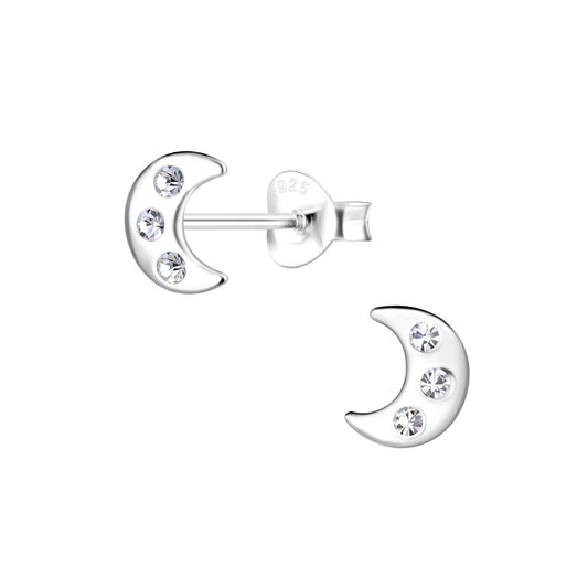 Kinder Ohrringe Mond aus 925 Silber